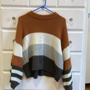 Cropped color block sweater size s/m
